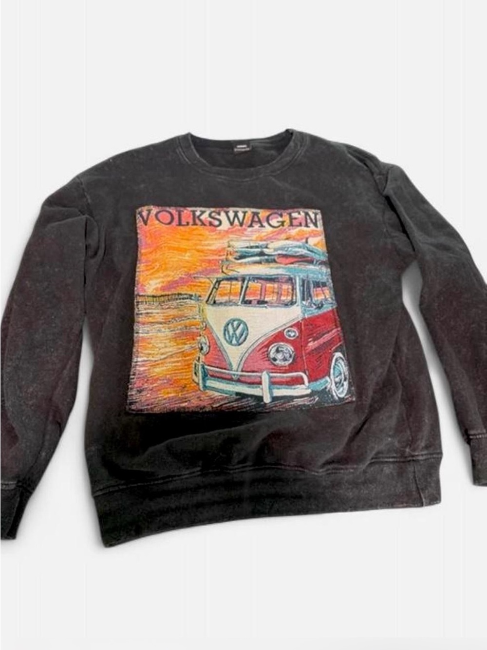 Volkswagen Graphic Black Crewneck Sweatshirt - Women's
